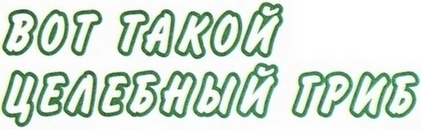 Заголовок 'Вот такой целебный гриб'